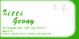 kitti gevay business card